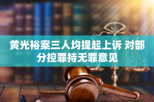 黄光裕案三人均提起上诉 对部分控罪持无罪意见