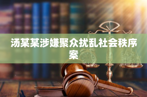 汤某某涉嫌聚众扰乱社会秩序案