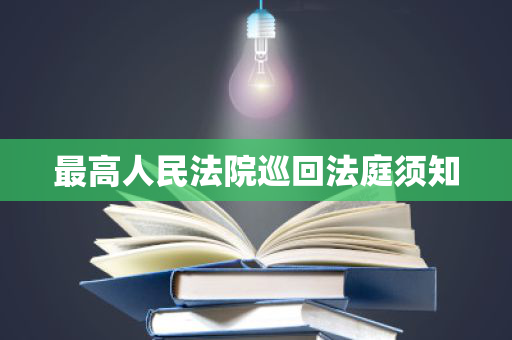 最高人民法院巡回法庭须知